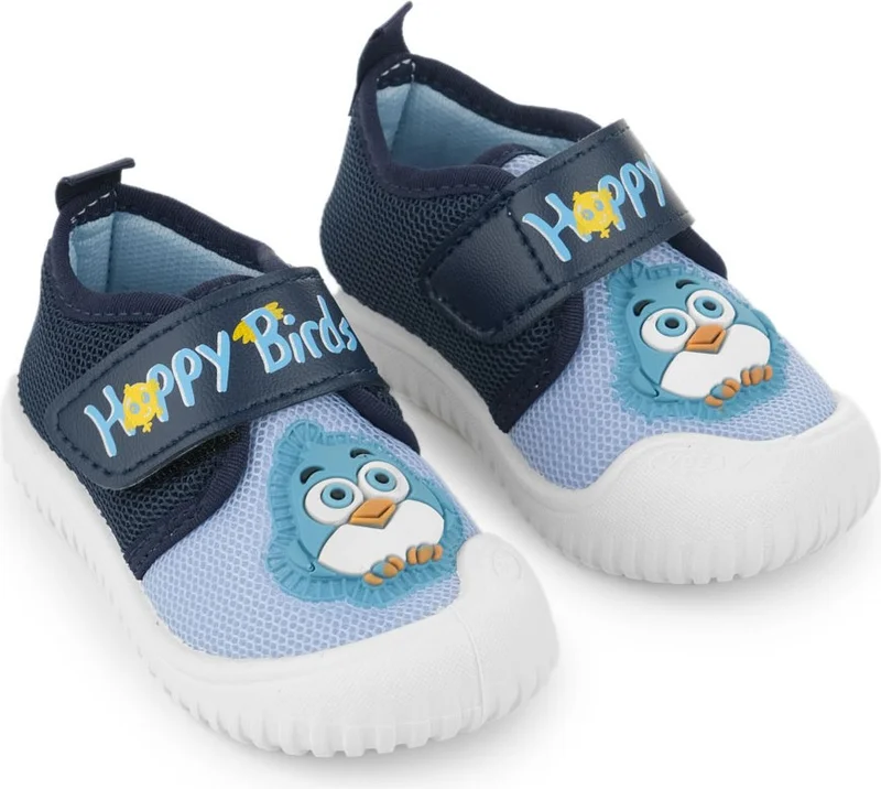 Gezer Summer Baby Boys Linen Happy Bird Velcro Adjustable Shoes