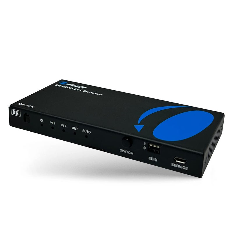 OREI 8K HDMI 2.1 Switch 4K@120hz Switcher 2 in 1 Out, with Audio Extraction 48Gbps Bandwidth, Ideal for Gaming and Streaming (BK-21A) - Image 1