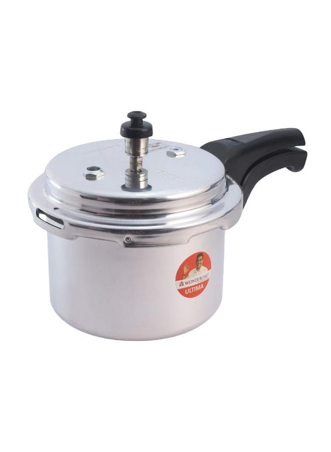 Wonderchef Outer Lid Ultima Pressure Cooker, 3 litres, 3.25 mm Heavy Encapsulated Bottom, Bakelite Handles for Durability, Induction Friendly (Aluminium, Silver) - Image 2