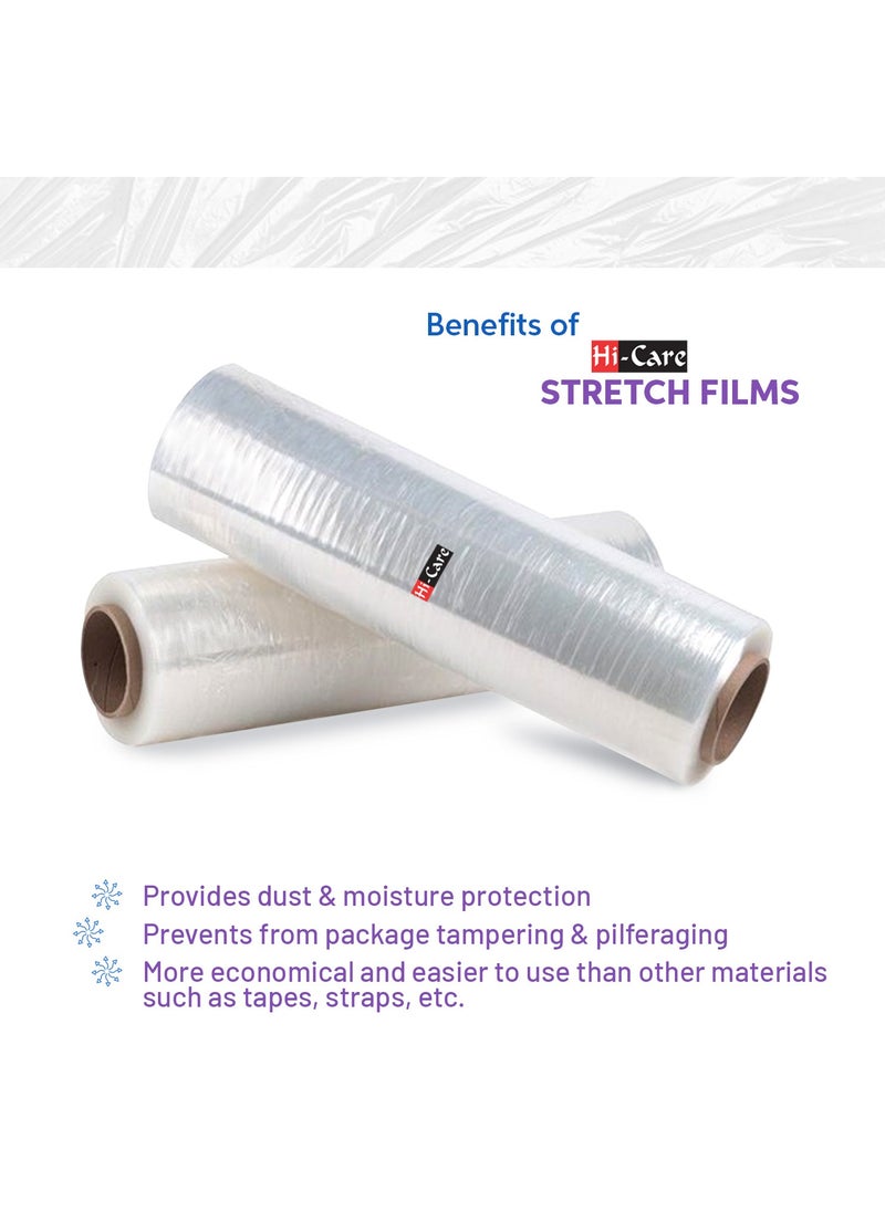 Hi Care - Clear Stretch Film Wrap Cling Film Luggage wrapping Plastic Roll For Moving Shrink Wrap Plastic Roll Cling Wrap For Luggage - Image 1