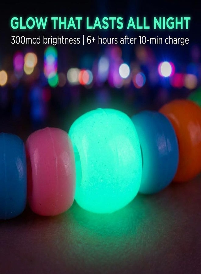 TheClover 16 Pcs Rave Bracelets Set - Glow in The Dark & Sound Activated Stretch Bracelets, Multi-Color Beaded Music Festival Gifts, Party Favors for Women Men - Image 3