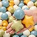 TRENDPLAY Star Ball Pit Balls 100 for Toddlers Ball Pit Ball Shapes Plastic Balls for Boys Girls Ball Pit Fun Birthday Party Christmas DecorationCream Colors Mix Yellow Blue Green - Image 3