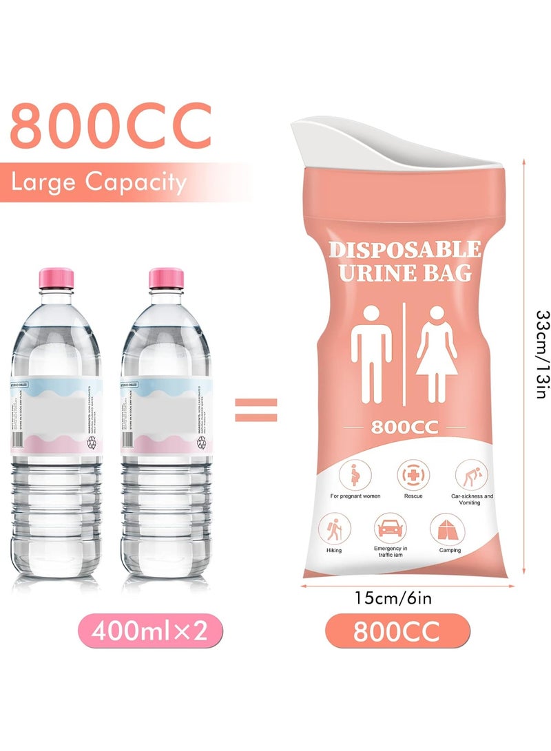 حقيبة بول للاستخدام مرة واحدة، 12 حقيبة تبرز للسفر للنساء/الرجال، حقيبة بول محمولة للطوارئ بسعة 800 مل وحقيبة للتقيؤ، حقيبة بول للجنسين للتخييم، وازدحام المرور، والحوامل، والمرضى، والأطفال - Image 3