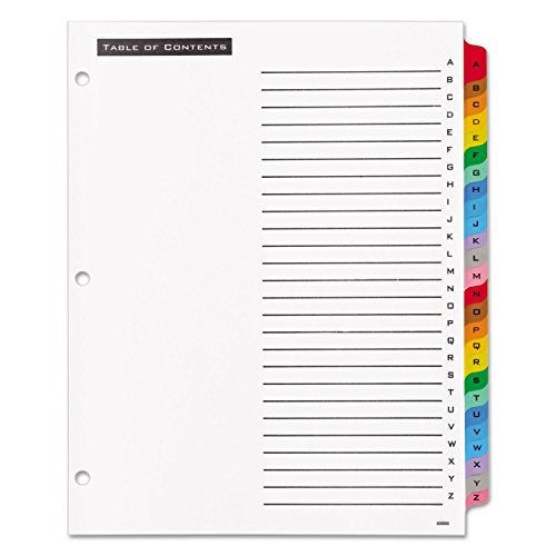 Office Essentials 11677 Table 'n Tabs Dividers, 26-Tab, Letter - Image 4