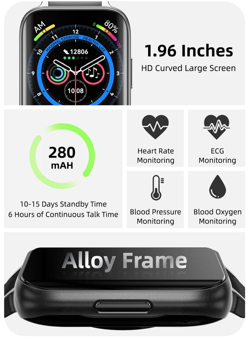 AROAQ 1.96 Inch Curved Screen Smartwatch for Men and Women Waterproof Sport and Fitness Watch - Image 4