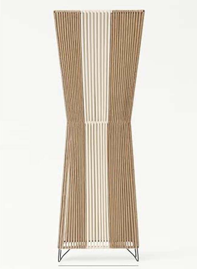 Burlap And Cotton Decorative Floor Lamp - Slim Design__