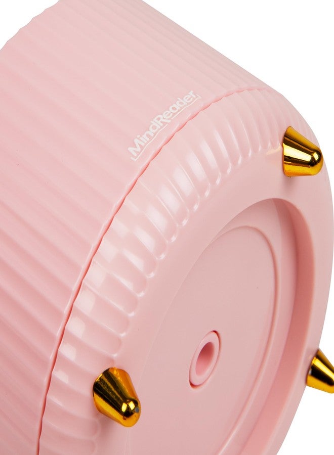 Mind Reader Rotating Pen Cup, Accessory Holder, Desktop Organization, Office, Plastic, 5.75" L x 5.75" W x 4.75" H, Pink - Image 5