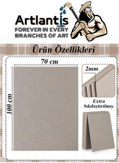 Artlantis Cardboard Gray 2 mm 70X100 cm 10 Pieces Hard Cardboard Extra Compressed 70*100 Cardboard Gray Color 10 Pieces  - Image 5