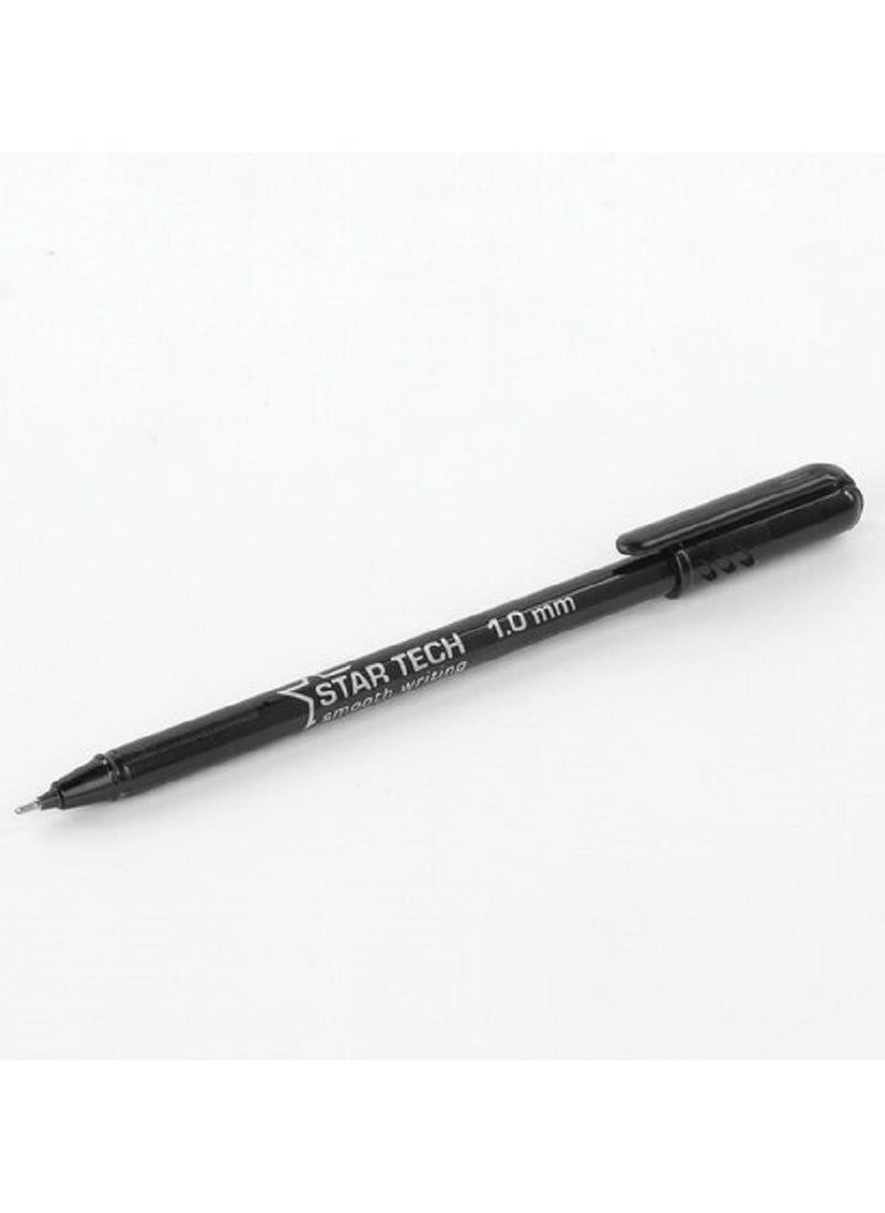 Pensan - 12-Piece Pensan star tech Ball point Pen 1.0 ,pack of 12 - Black - Image 1