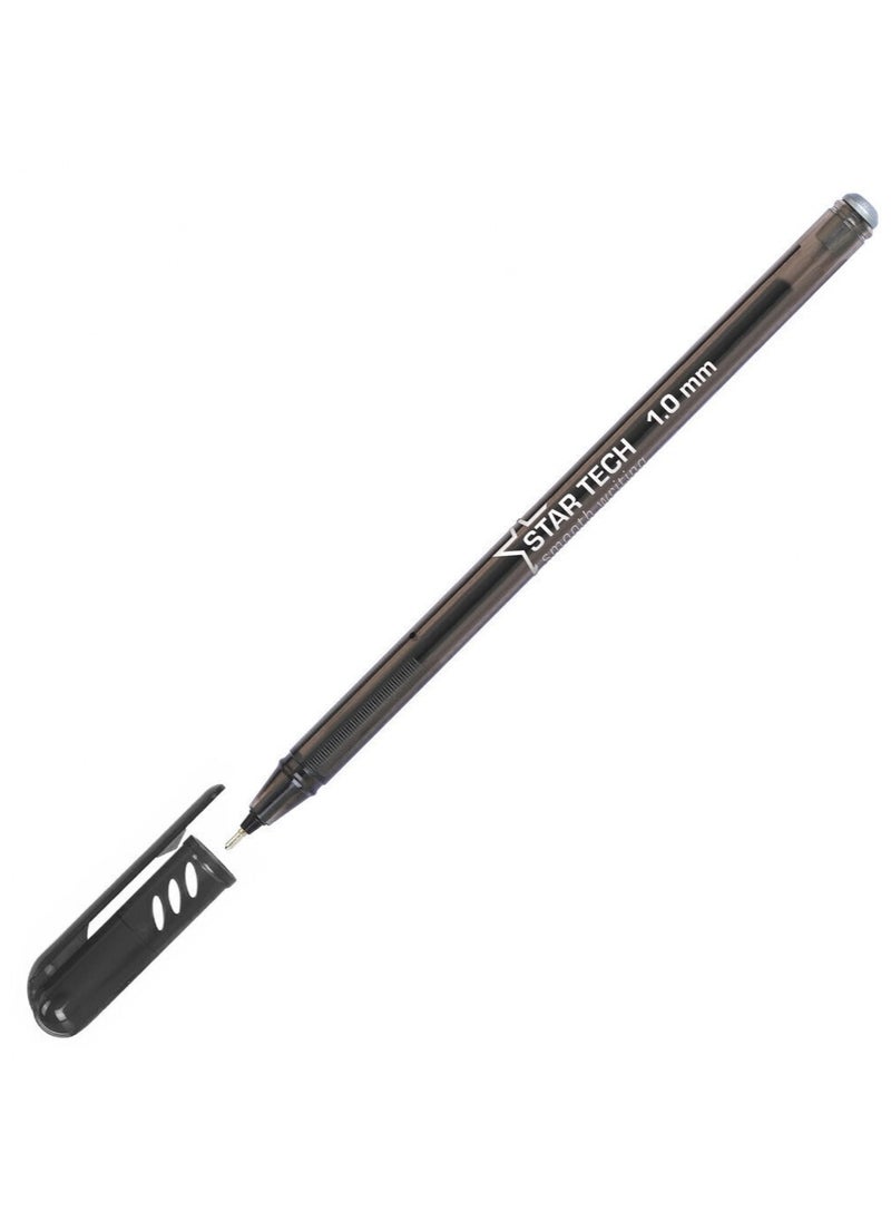 Pensan - 12-Piece Pensan star tech Ball point Pen 1.0 ,pack of 12 - Black - Image 1