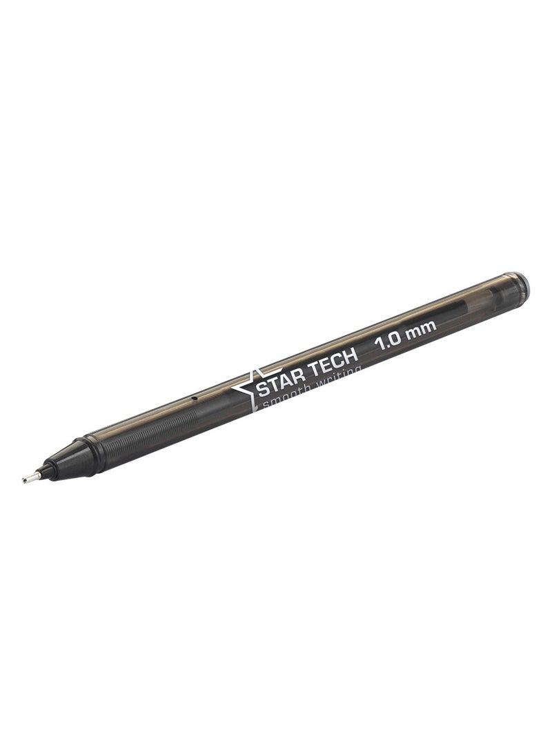 Pensan - 12-Piece Pensan star tech Ball point Pen 1.0 ,pack of 12 - Black - Image 1