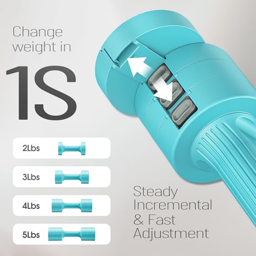 EAST MOUNT Adjustable Dumbbells 5 lb Dumbbells Set of 2 / Pair 10 lb Total Free Weights 6 in 1 Women Hand Weights for Home,Office,Gym Exercise Training 2lb 3lb 4lb 5lb Fast Adjust - Image 2