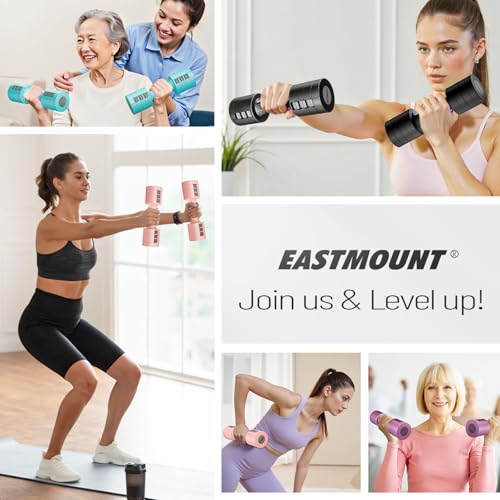 EAST MOUNT Adjustable Dumbbells 5 lb Dumbbells Set of 2 / Pair 10 lb Total Free Weights 6 in 1 Women Hand Weights for Home,Office,Gym Exercise Training 2lb 3lb 4lb 5lb Fast Adjust - Image 5