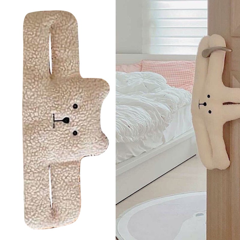 Door Slam Stopper Lamb Cashmere PP Cotton Anti Pinch Door Pinch Guards for Children Decoration Little Bear - Image 5