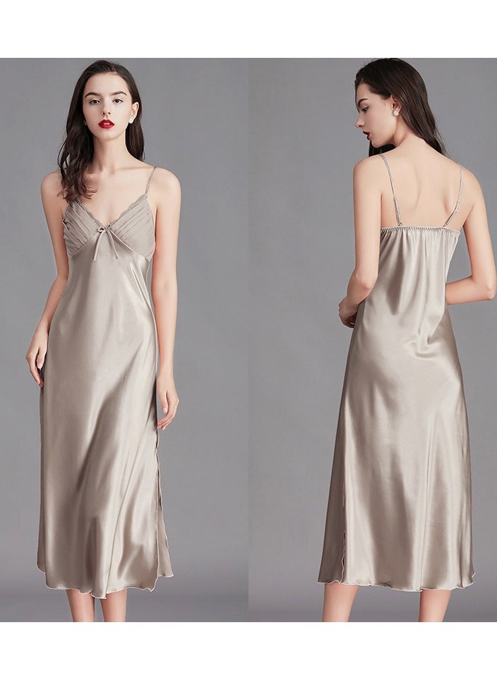 KUYING - Oversized Ice Silk Sling Pajamas - Image 1