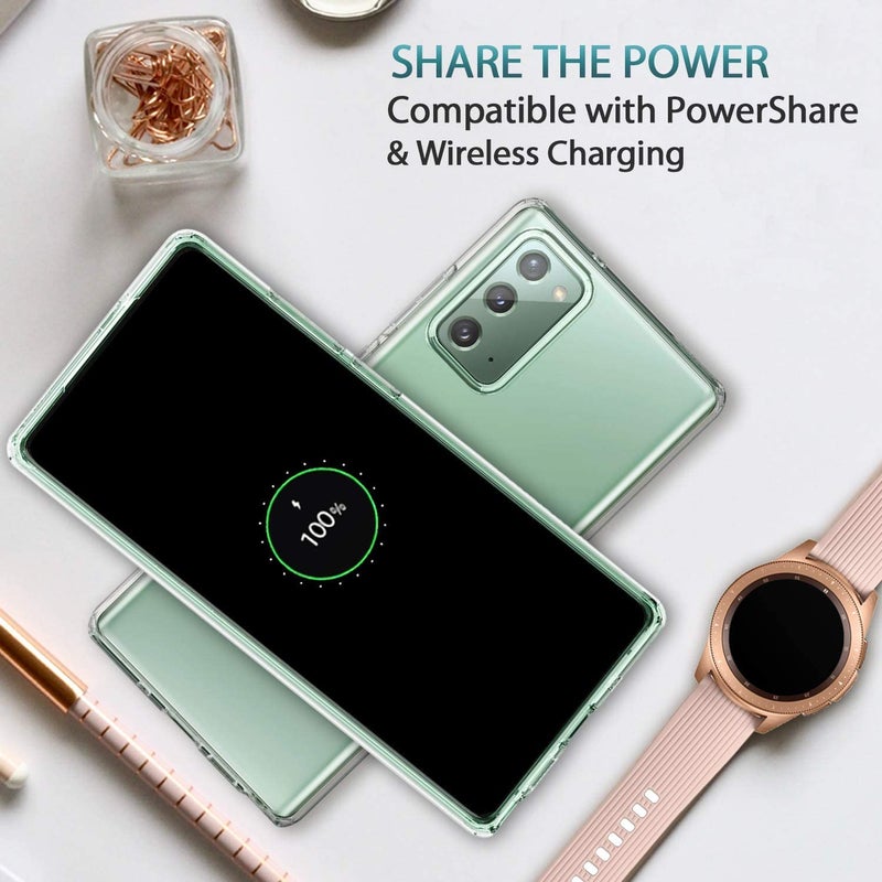 Nishtech غطاء خلفي شفاف هجين ناعم رفيع مضاد للغبار لجهاز سامسونج جالاكسي نوت 20 مع حماية الكاميرا - Image 5