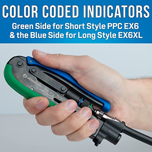 Jonard Tools CTF-230, Dual Compression Tool for Coaxial Cable Short and Long F Connector - Image 3