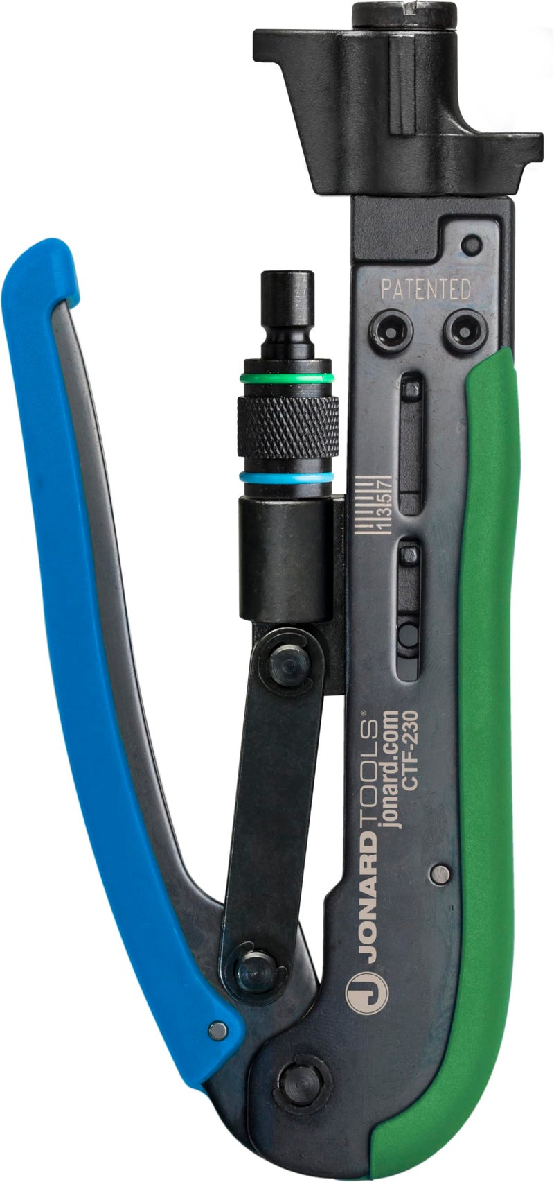 Jonard Tools CTF-230, Dual Compression Tool for Coaxial Cable Short and Long F Connector - Image 1