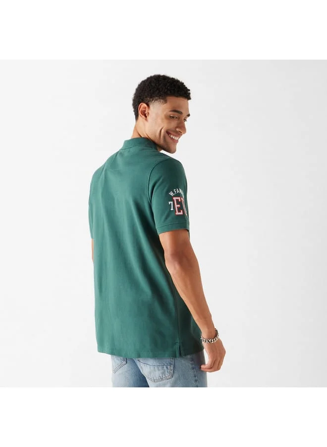 Ecko Unltd. Ecko Unltd Logo Embroidered Polo T-shirt with Short Sleeves