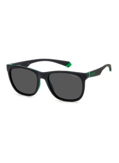 Polaroid Unisex UV Protection Square Sunglasses - Pld 2140/S Mt Blk Gr 55 - Lens Size: 55 Mm  - Image 1