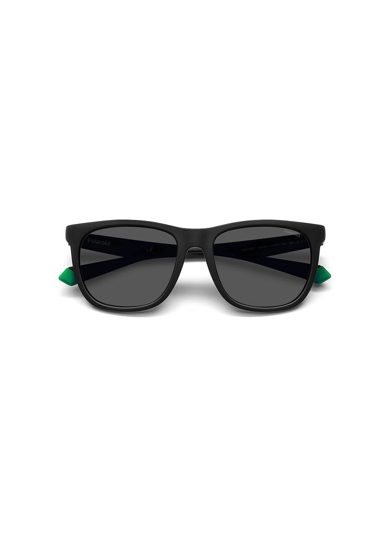 Polaroid Unisex UV Protection Square Sunglasses - Pld 2140/S Mt Blk Gr 55 - Lens Size: 55 Mm  - Image 4