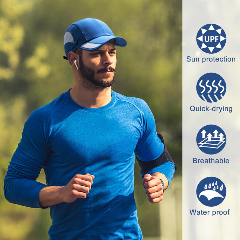 GADIEMKENSD GADIEMKENSD Outdoor Running Hat Men's Cooling UPF50+ Womens Baseball Cap Sport Mesh Sun Hat Trucker Dad Hats Quick Dry Breathable Unstructured for Summer Camping Fishing Hiking Improved Dark Gray L  - Image 2