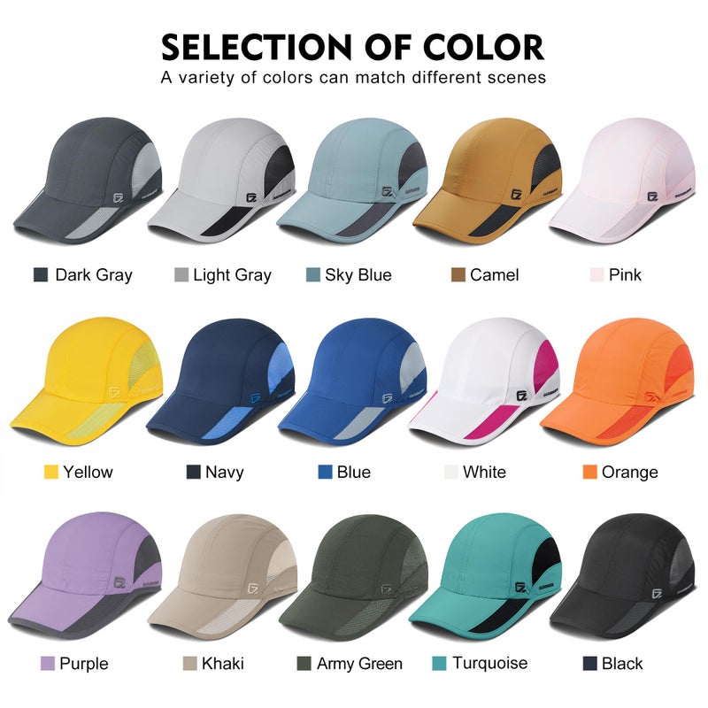 GADIEMKENSD GADIEMKENSD Outdoor Running Hat Men's Cooling UPF50+ Womens Baseball Cap Sport Mesh Sun Hat Trucker Dad Hats Quick Dry Breathable Unstructured for Summer Camping Fishing Hiking Improved Dark Gray L  - Image 5