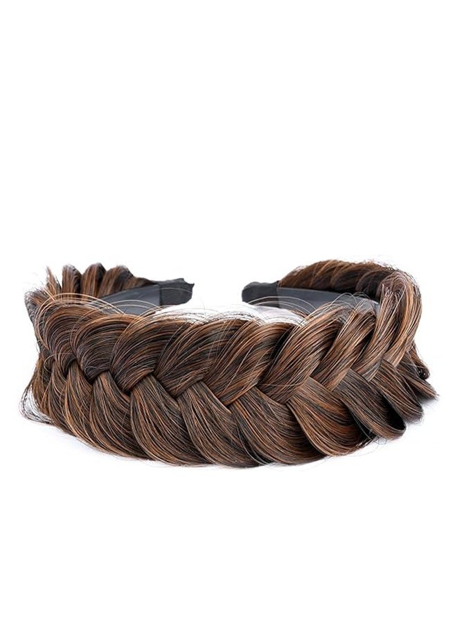 DUNISO Wide Braided Headband Hoop,Chunky Fishtail Braided Hair Band Hairpiece for Girls Women ,Wide Messy Braided Headband with Teeth ,Elastic Non-slip Hairpiece Band, Beauty Hair Accessories for Women and Girl - Image 4