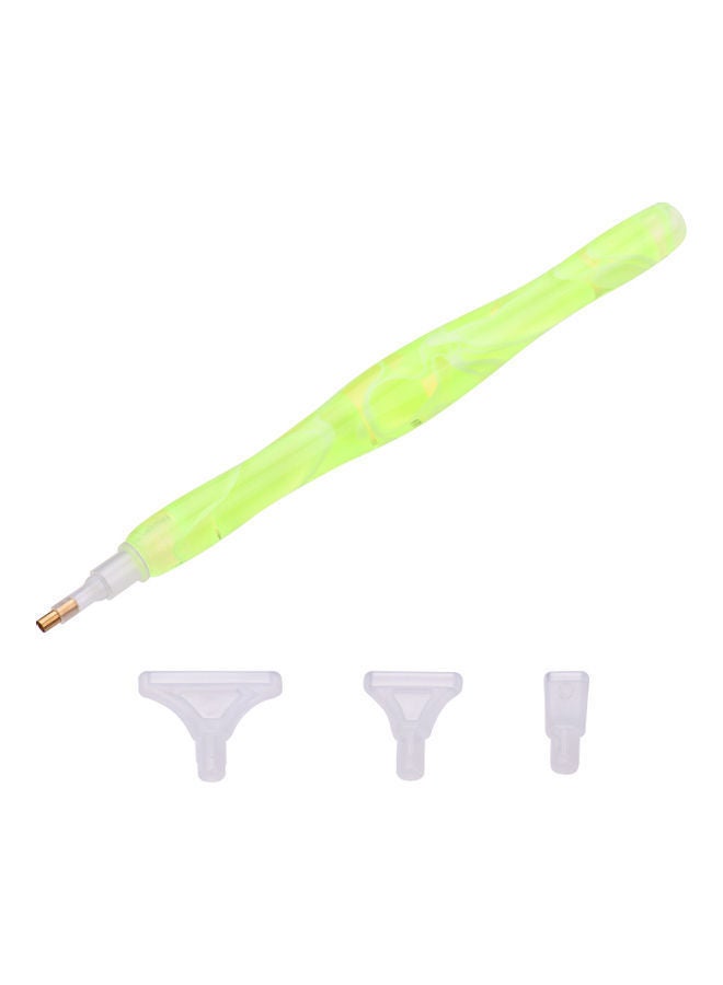 NIBEMINENT Rhinestone Picker Tool with Drill Heads for 5D DIY Diamond Painting Green - Image 1