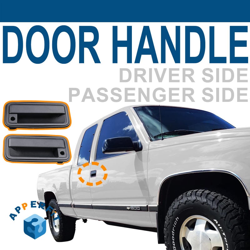 APPERFiT All Metal Exterior Door Handle Front Compatible with 1995-2000 Chevrolet Chevy Tahoe Suburban C1500 C2500 C3500 K1500 K2500 K3500 GMC Yukon Replaces 15742229 15742230 - Image 4