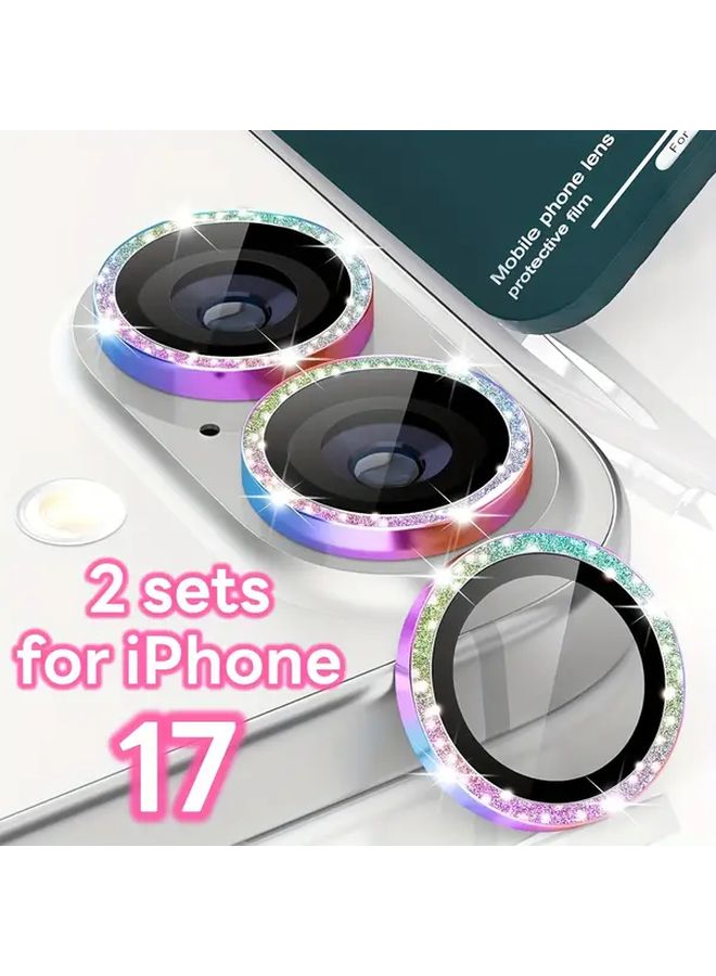 Sage Glitter Camera Lens Protector For iPhone 17 With Metal Reinforced Edges - Image 5