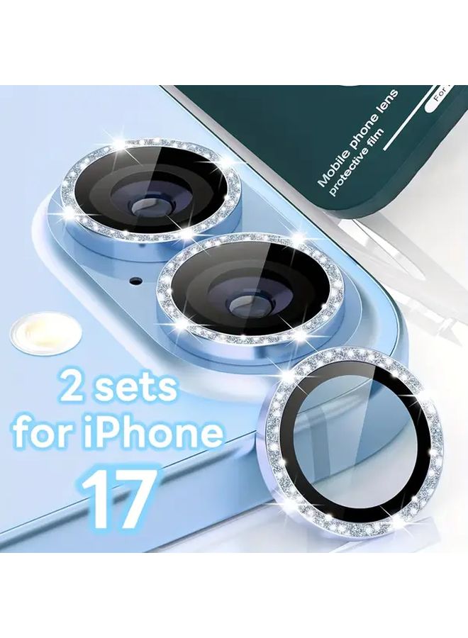 Sage Glitter Camera Lens Protector For iPhone 17 With Metal Reinforced Edges - Image 4