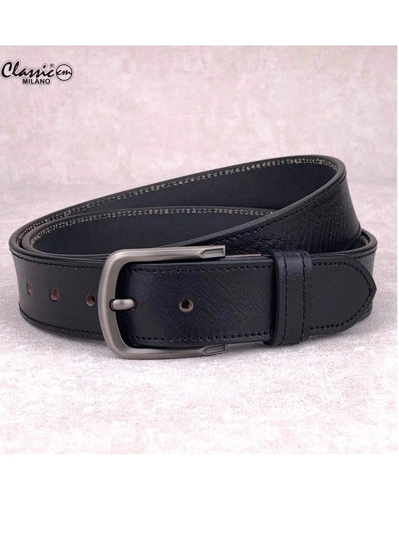 Classic Milano Classic Milano Genuine Leather Belt for Men - Semi-Casual & Party Wear Belt for Jeans, Casual Outfits, and Gifts - Black, Brown & Tan Men’s Belt
