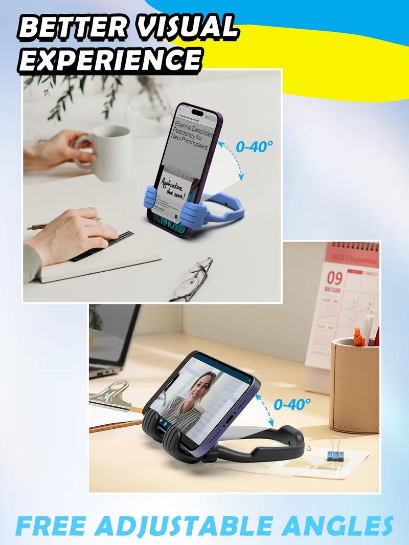 CALDEVER Easter Basket Stuffers for Teens Boys Girls Him Men Ideas: 2 Pack Thumbs Up Lazy Phone Stand Cell Phone Holder Easter Gifts for Kids Teenage Son Her Women Wife Adults Funny Cool Gadgets - Image 4