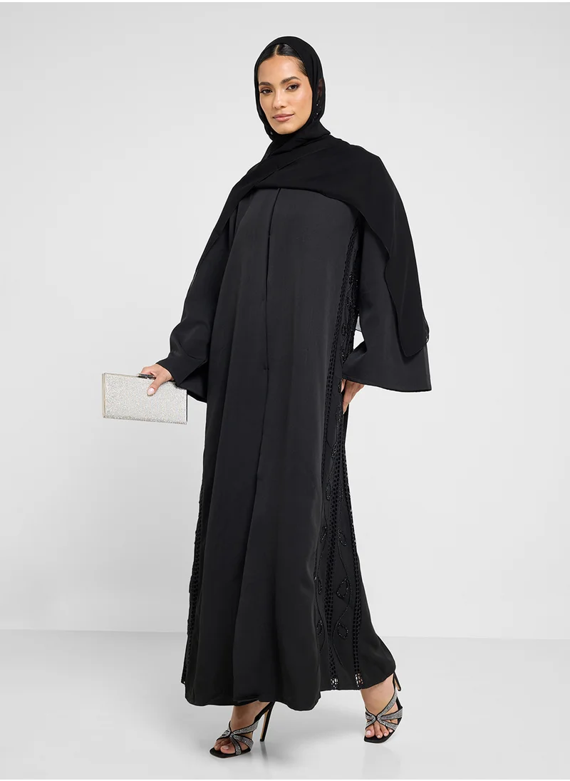 hayas closet Flared Sleeve Abaya