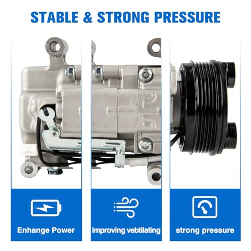MARSFLUX A/C Compressor, Air Conditioning Compressors Replacement For Mazda 3 2004-2006 2008-2009, for Mazda 5 2006-2010, for Mazda 3 2007 2.0L/2.3L/2.3T, Replace 140162C, 140639C, 50523, C1436 - Image 2