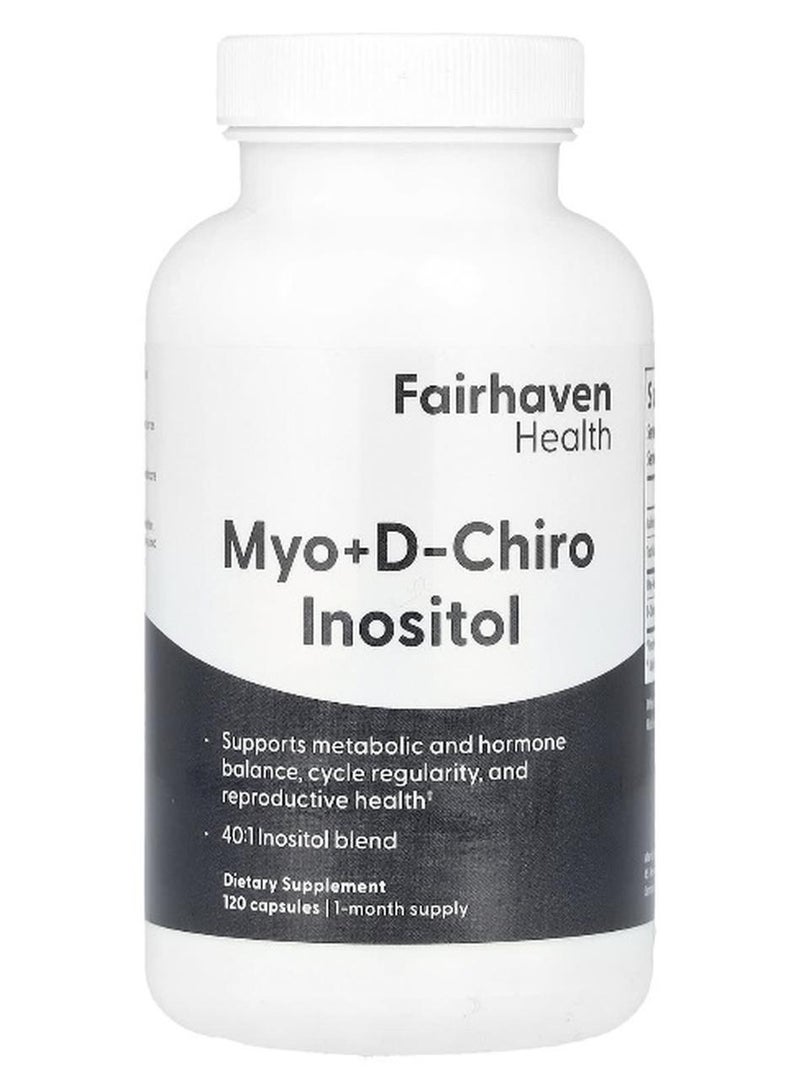 Fairhaven Health, Myo + D-Chiro Inositol, 120 Capsules (Packaging may vary)