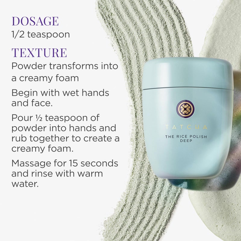 TATCHA تاتشا بوليش الأرز العميق: مقشر يومي غير كاشط مع مستخلص البابايا للبشرة الدهنية والمعرضة لحب الشباب، 60 جرام | 2.1 أونصة - Image 4
