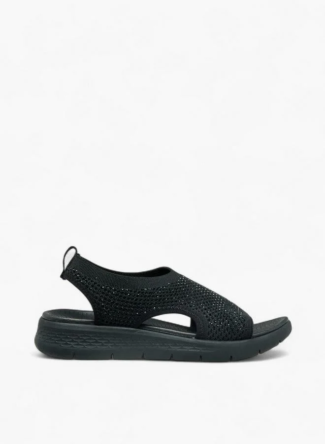 لو كونفورت صنادل نسائية بحزام خلفي من نسيج فلاي نيت