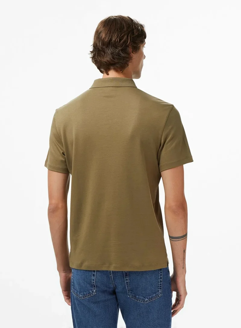 CALVIN KLEIN Cotton Short Sleeve Polo