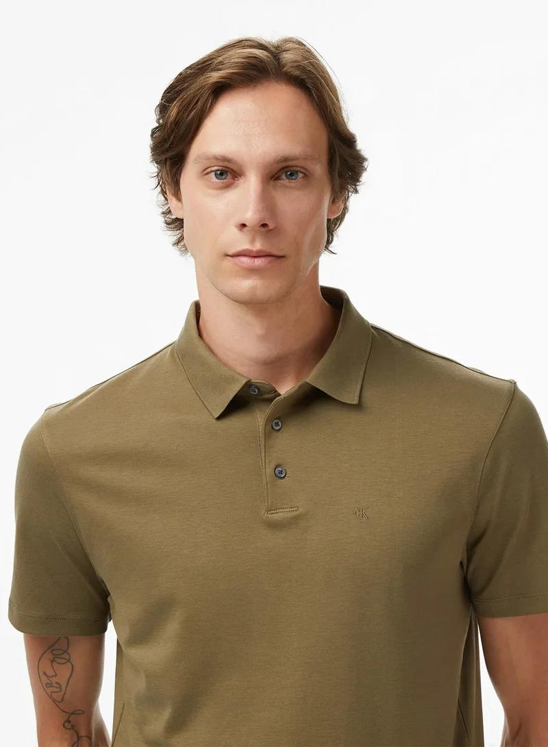 CALVIN KLEIN Cotton Short Sleeve Polo