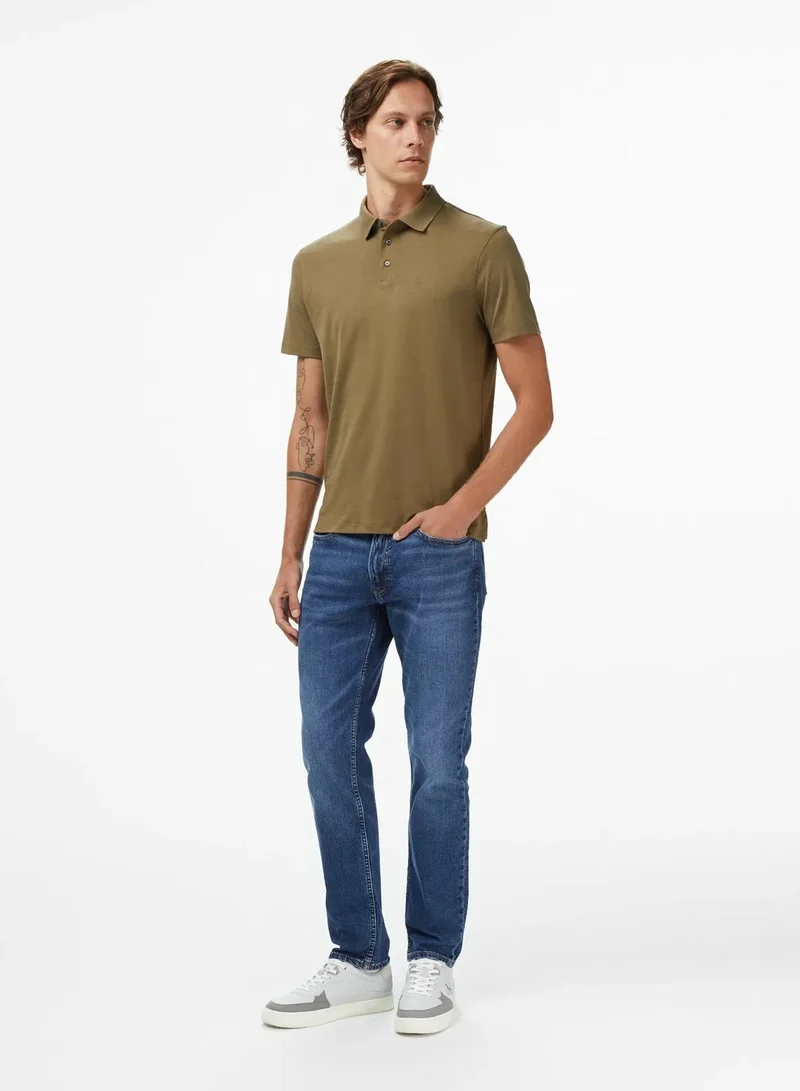 CALVIN KLEIN Cotton Short Sleeve Polo