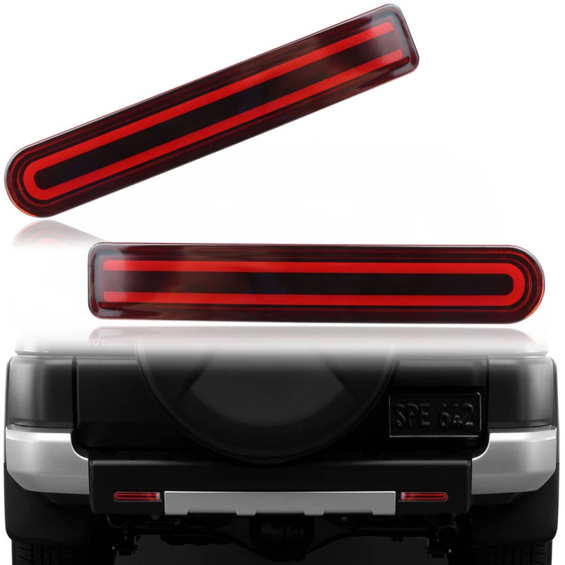 PGTOPONE DRL Red Lens LED Rear Fog Daytime Running Lamp Dynamic Sequential LED Turn Signal Light Function Compatible with Toyota FJ Cruiser 20072022 Accessories