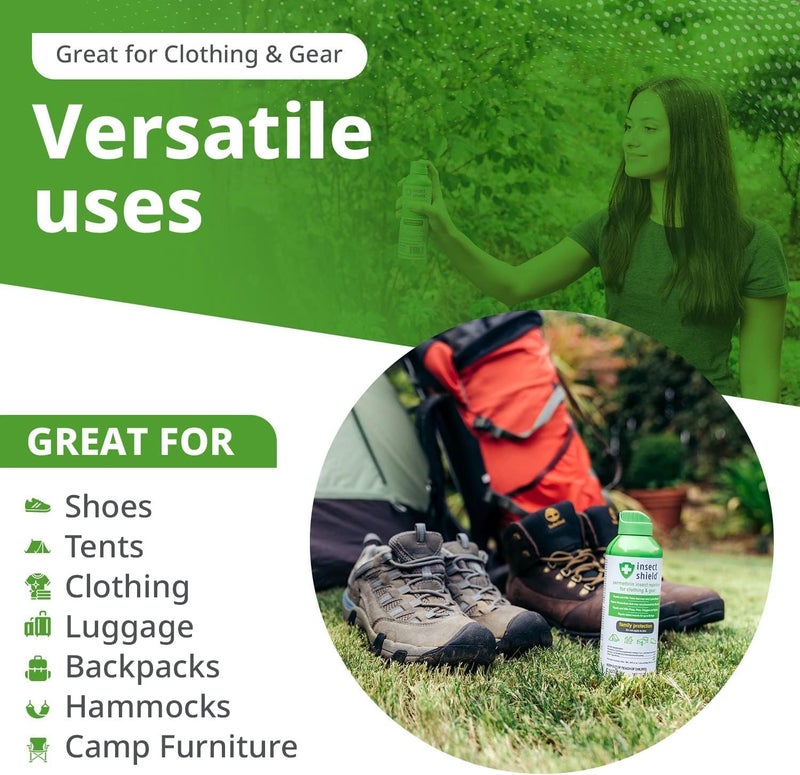 Insect Shield Premium Permethrin Spray - Tick, Flea, Fly, Mosquito, Chigger, Spider & Bed Bug Repellent for Clothing, Gear, Furniture, & Tents, Last up to 60 Days, Clear, 6 Oz Aerosol - Image 2