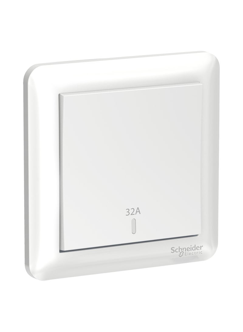 Schneider Electric Affle Plus 32A 250V 1 Gang 1 Way Double Pole Switch White - A3G31D32N_WE_G11 - Image 1
