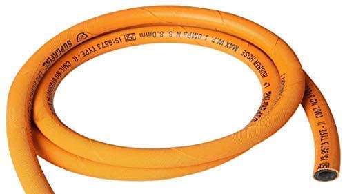 Olrada Reinforced Steel Wire Lpg Hose-Gas Pipe with Clamp (1m) 39inch (ISI Marked) - Image 1