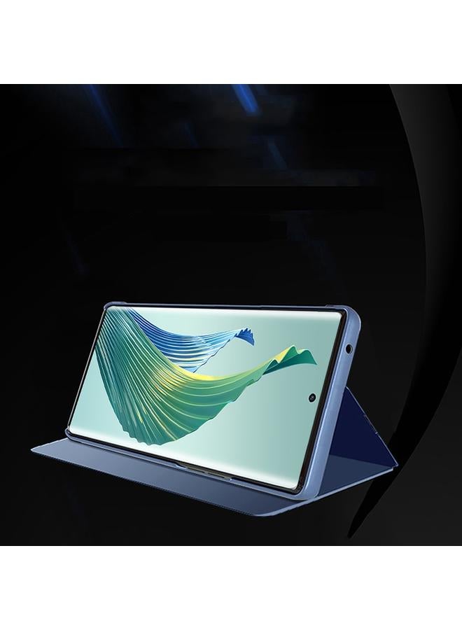 اس-توب جراب هاتف Honor X50 من الجلد المطلي بمرآة أفقية مع حامل - Image 3