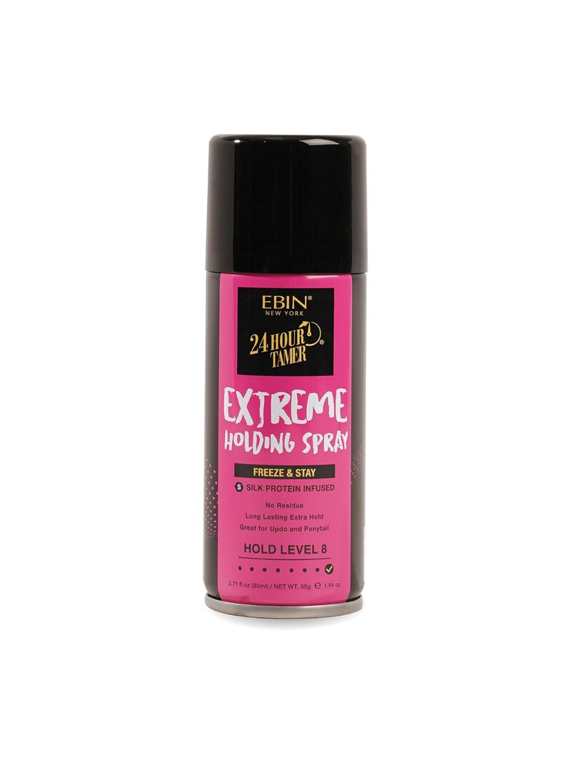 EBIN NEW YORK EBIN NEW YORK 24 Hour Tamer Intense Holding Spray  Freeze  Stay 194oz 80ml  Tames Frizz  Flyaway Gives High Shine  Volume All Day Hold 