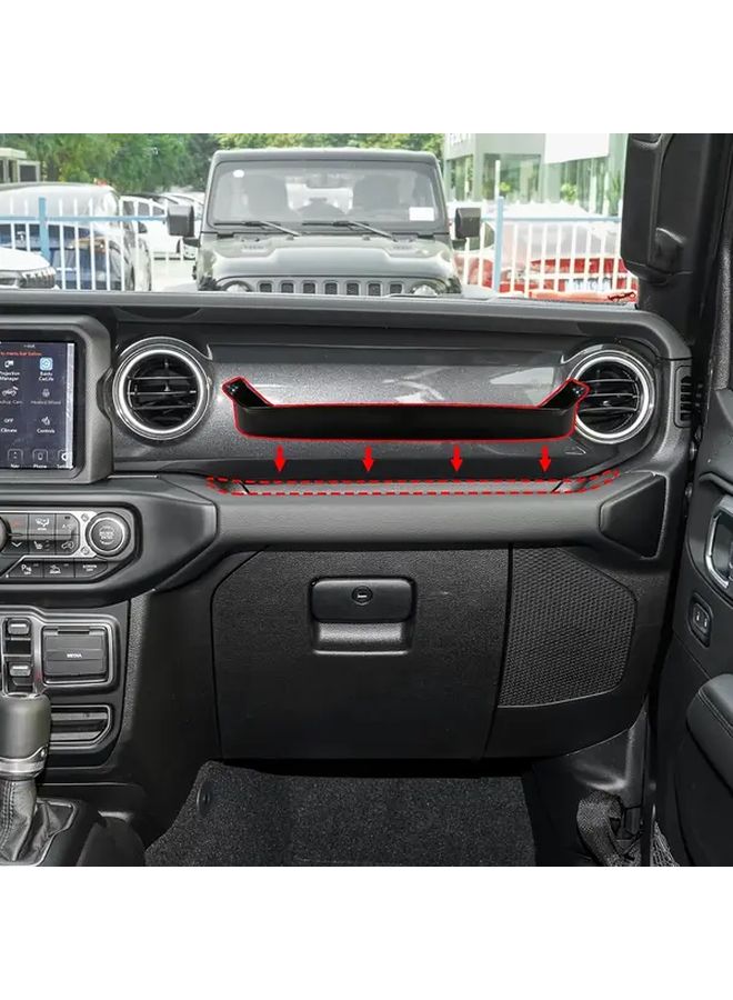 4pcs Center Console Organizer for 2018 2019 2020 2021 2022 2023 Jeep Wrangler JL JLU and JT Accessories Black Gear Shift Side Tray Hanging Armrest Storage Box - Image 3