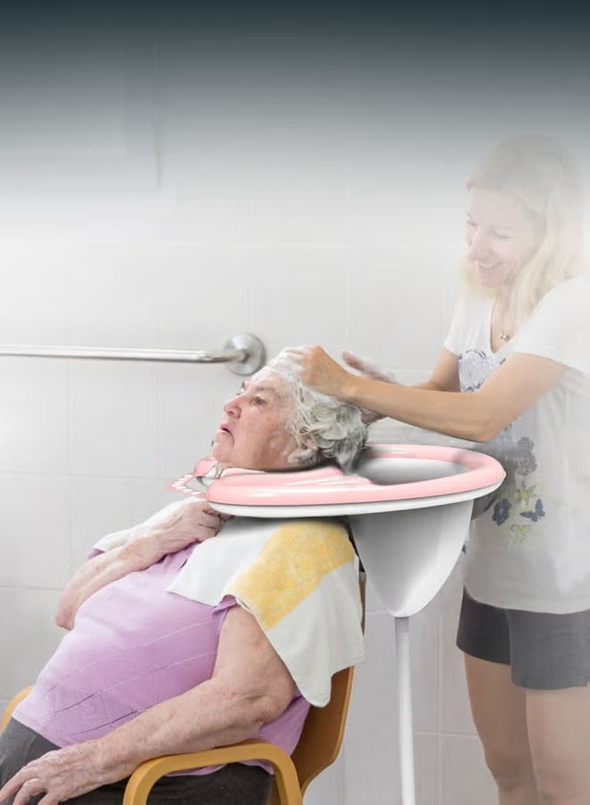 ميكسد نفخ حوض غسيل الشعر المحمولة ، حوض غسيل الشعر المحمولة للمسنين والمعوقين والمعوقين طريح الفراش والنساء الحوامل - Image 3